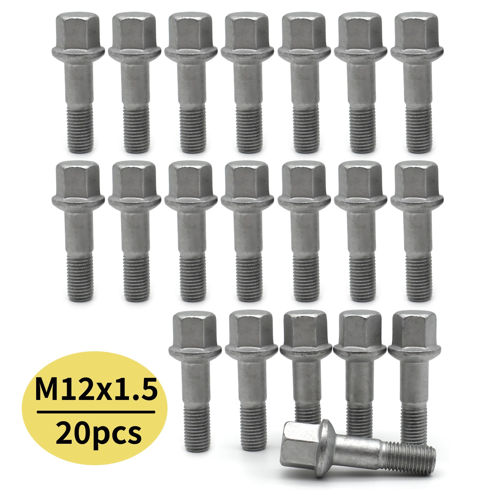 20x Car Wheel Lug Bolts Nuts M12x1.5 For Mercedes W124 R126 R129 W201 W202 W203