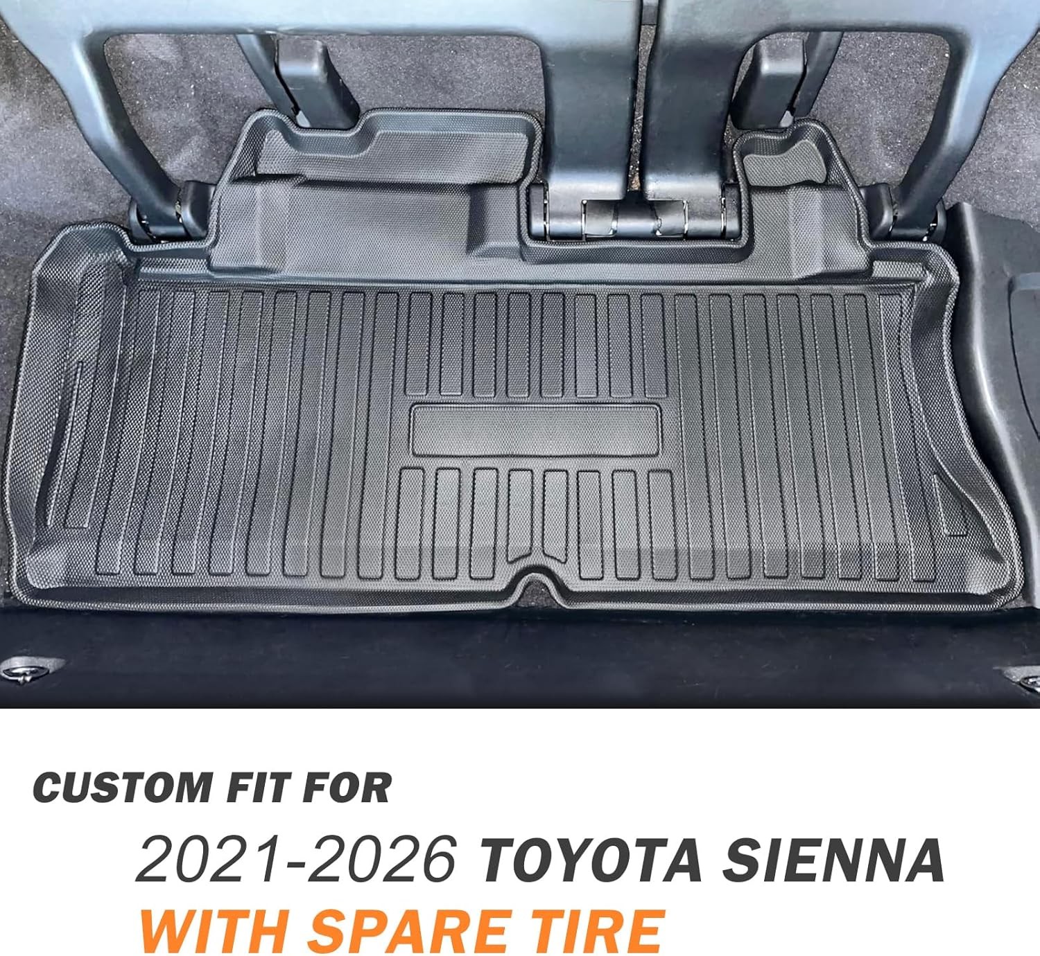 for 2021-2026 Toyota Sienna TPO Trunk Mat Cargo Liner Floor Tray