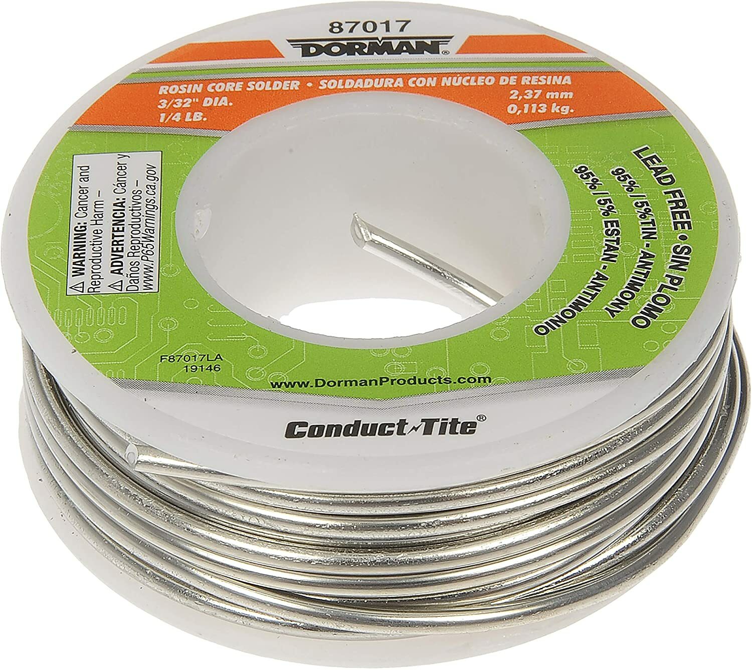 (8 PC LOT) GENUINE Dorman – Conduct-Tite Lead-Free Rosin Core Solder 87017