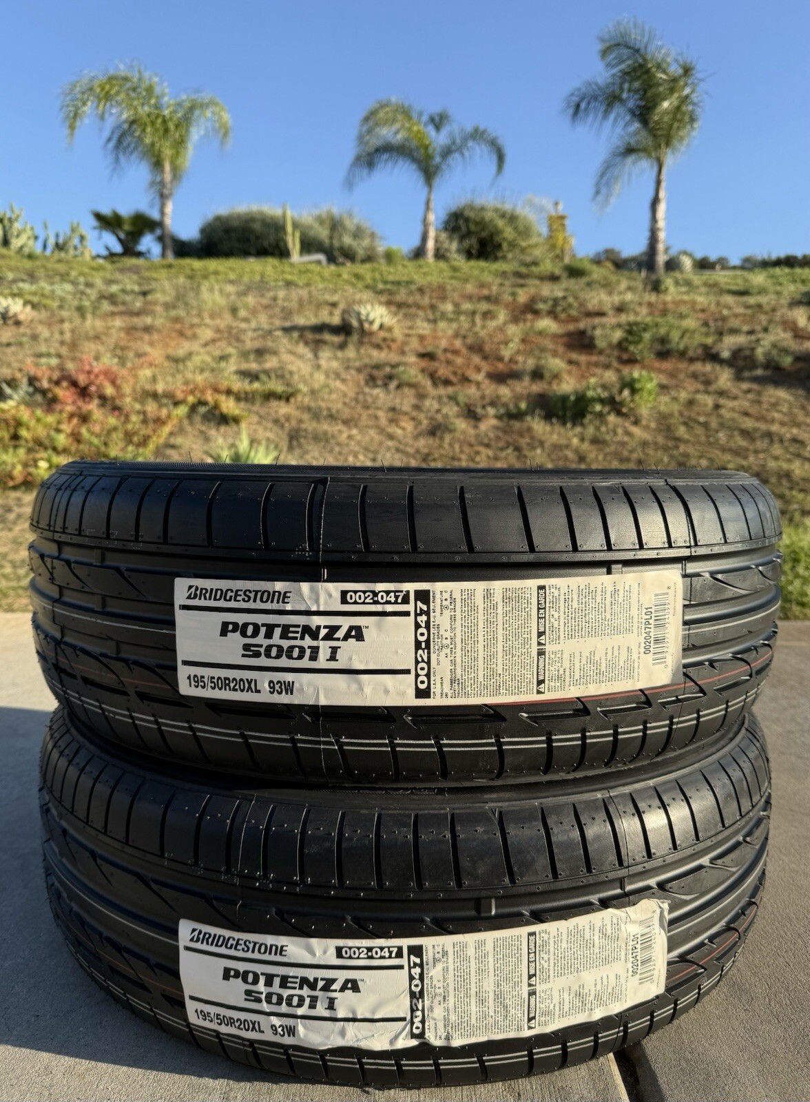 TWO BRAND NEW 195/50R20 Bridgestone Potenza S001 I BMW i3 / i8 Hybrid Tires