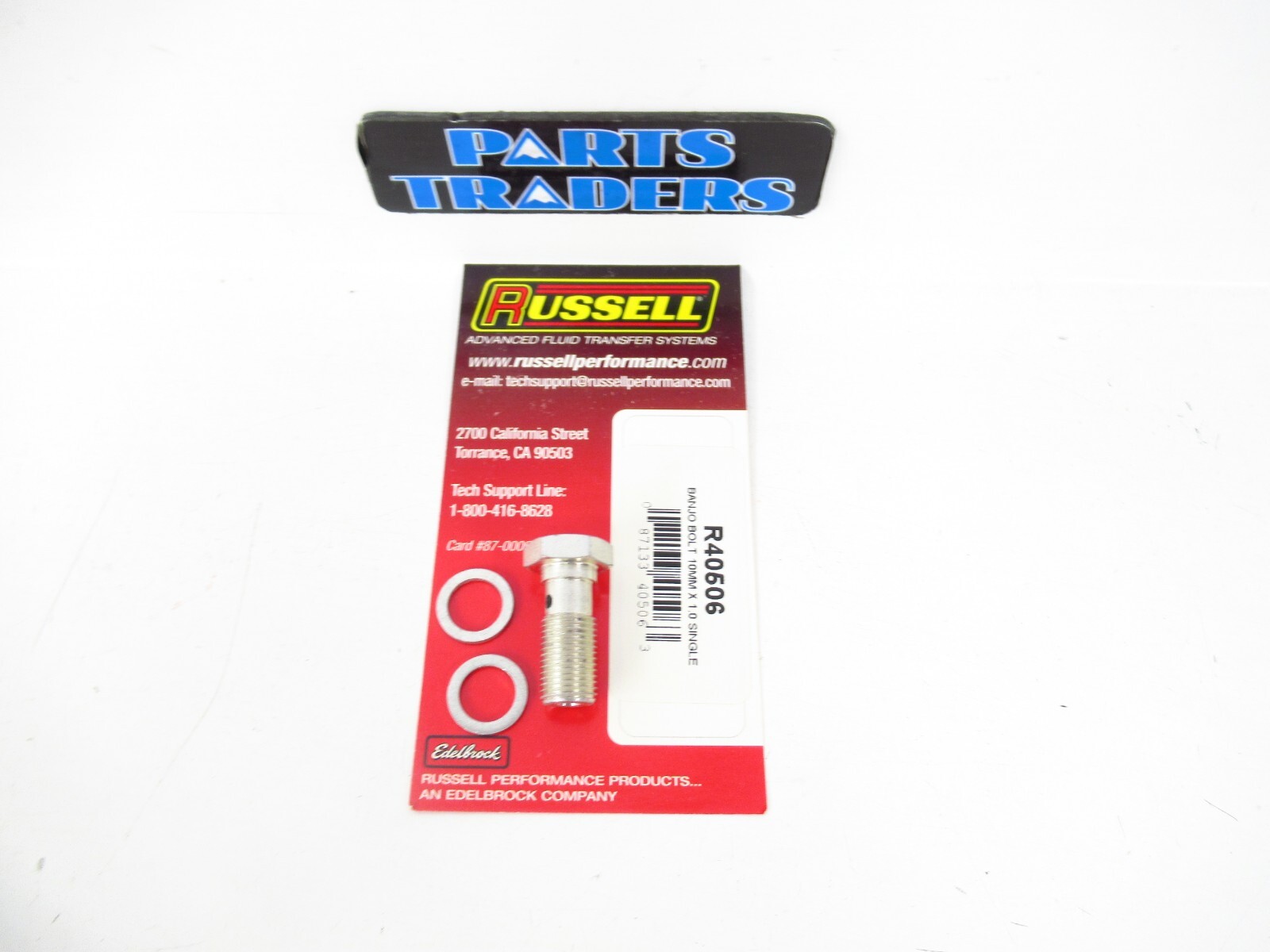 Russell Single Banjo Bolt M10 10mm x 1.0mm With 2 Washers Brake/Clutch