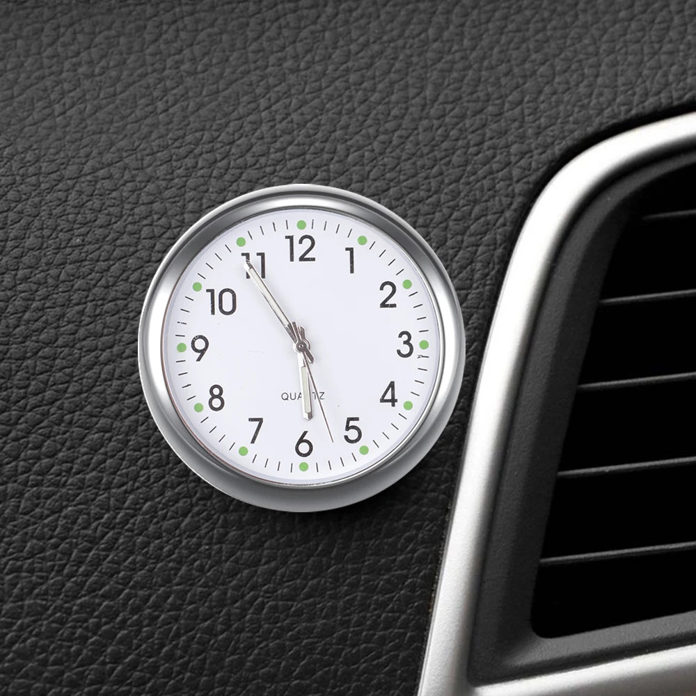 Luminous Clock Auto Car Interior Accessories Stick-On Digital Watch Quartz Clock