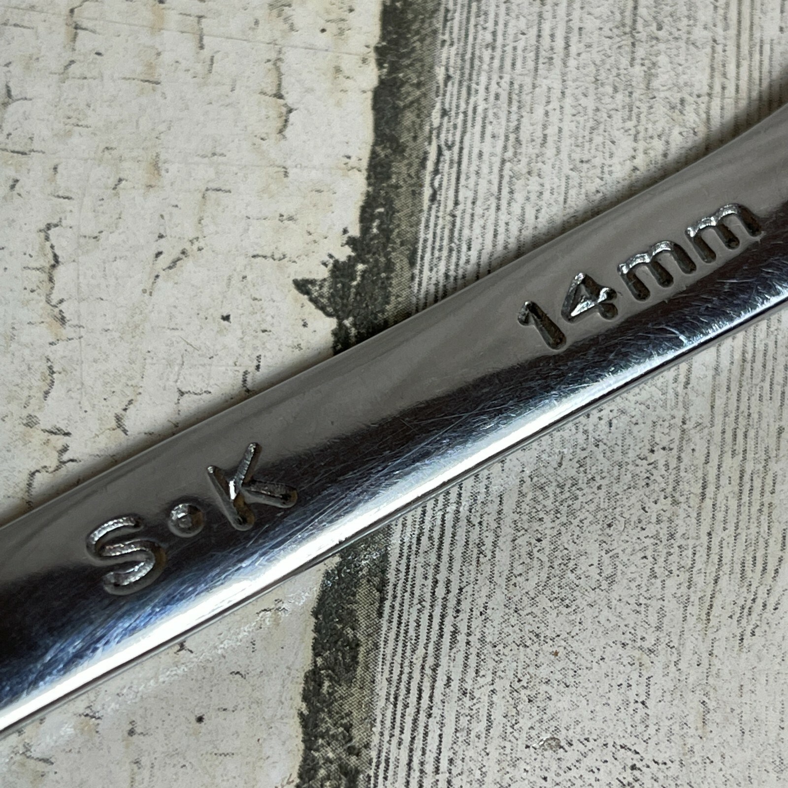 SK Hand Tool 88314 14mm 12pt SuperKrome® Metric Combination Wrench