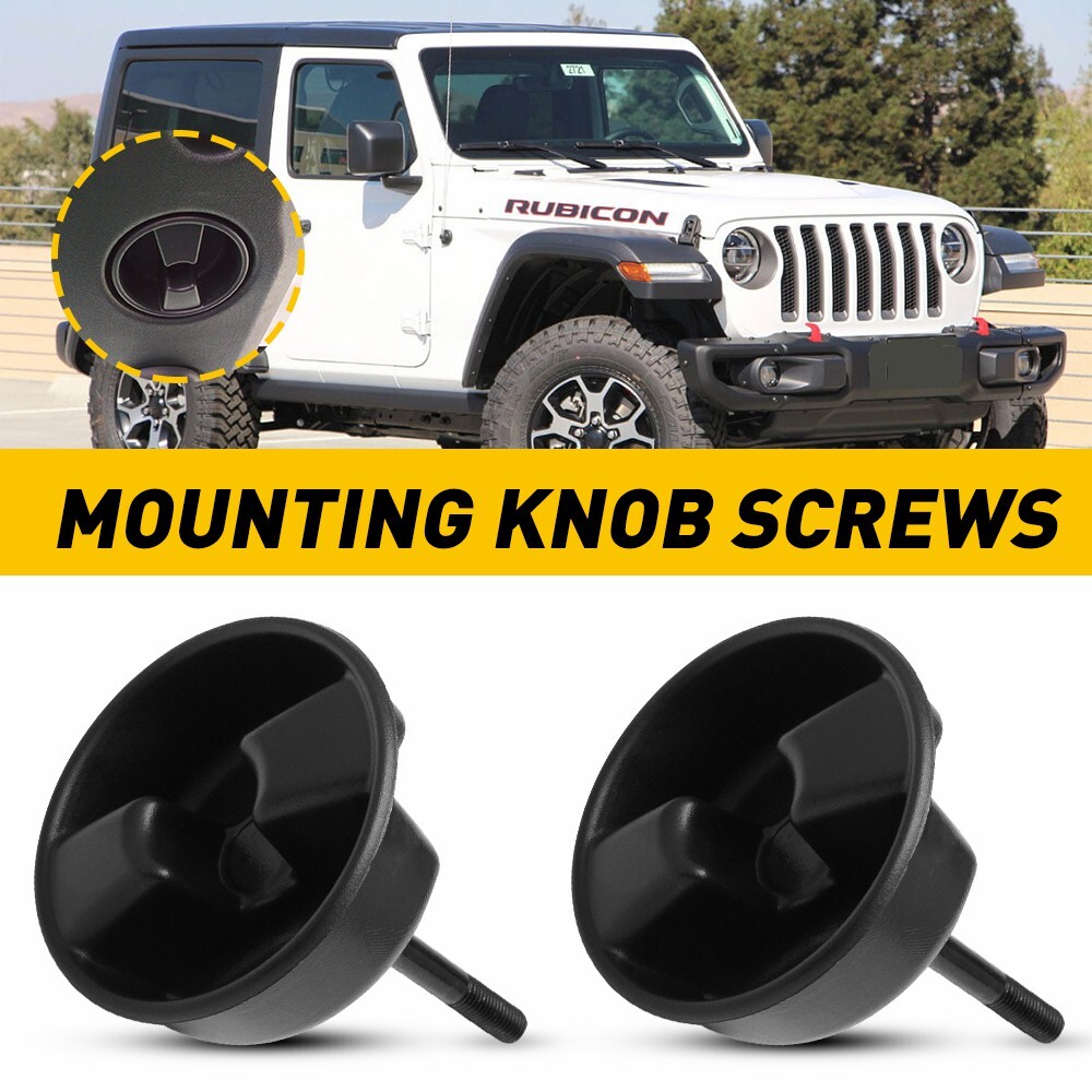 2X Hardtop Top Hard Panel Mounting Screw Knob For 2007-2018 Jeep Wrangler JK