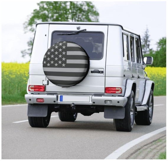 16″ American Flag Spare Tire Cover Fit Jeep Wrangler Rv SUV Truck Travel Trailer