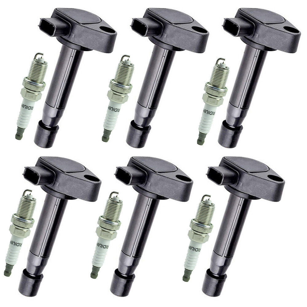✅CNPAPC 6X Ignition Coil + Spark Plug For Honda Accord 3.5L Acura TL CL RL UF242