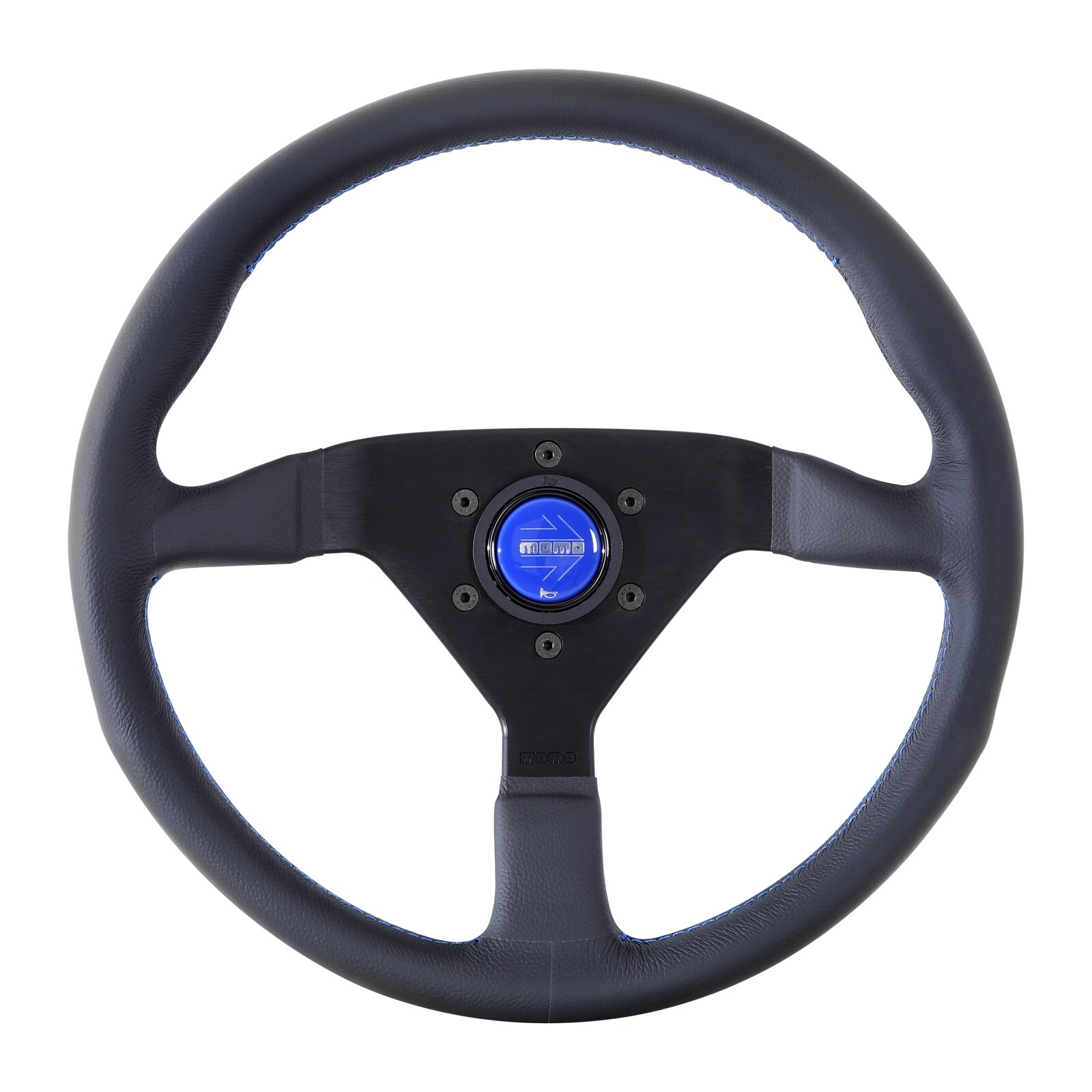 MOMO MonteCarlo Steering Wheel 350mm Blue Stitching MONTECARLO