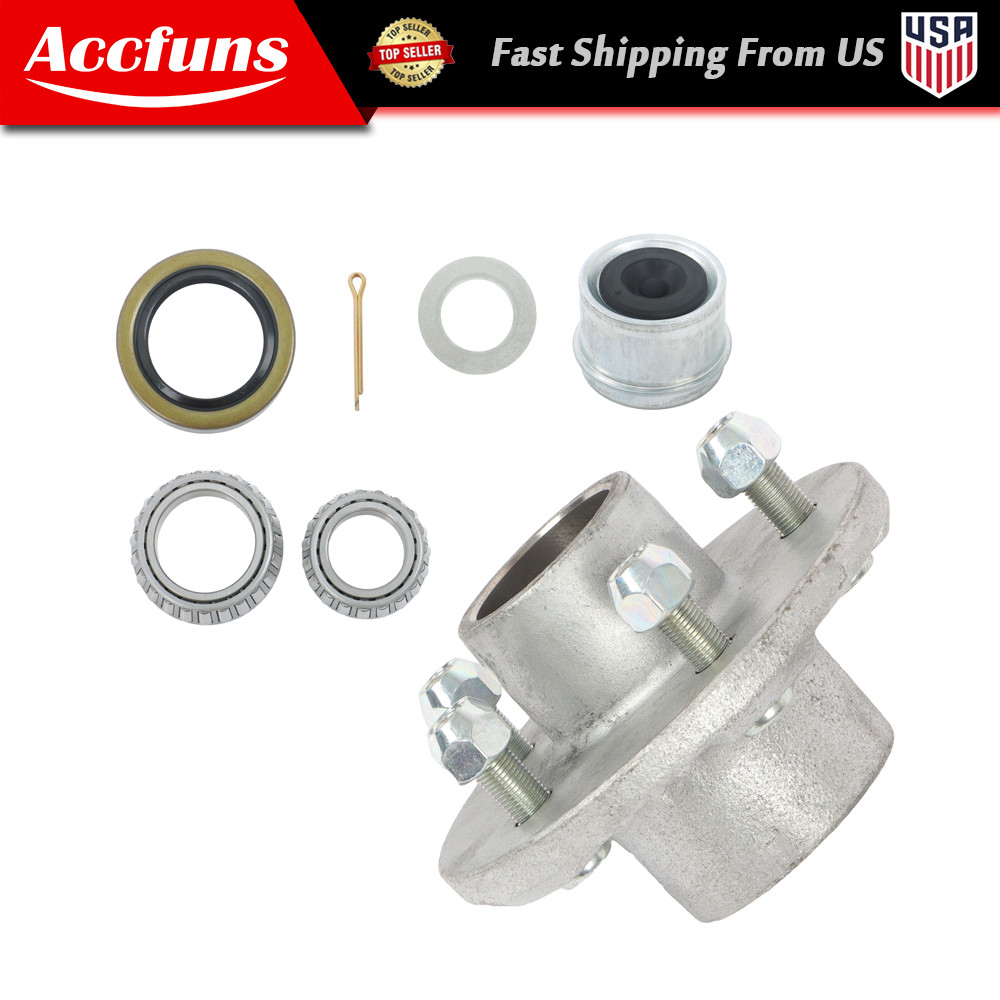 5 on 4.5″ Galvanized Trailer Hub Kit For 3500 lbs. #84 Spindle (6 pieces/set)