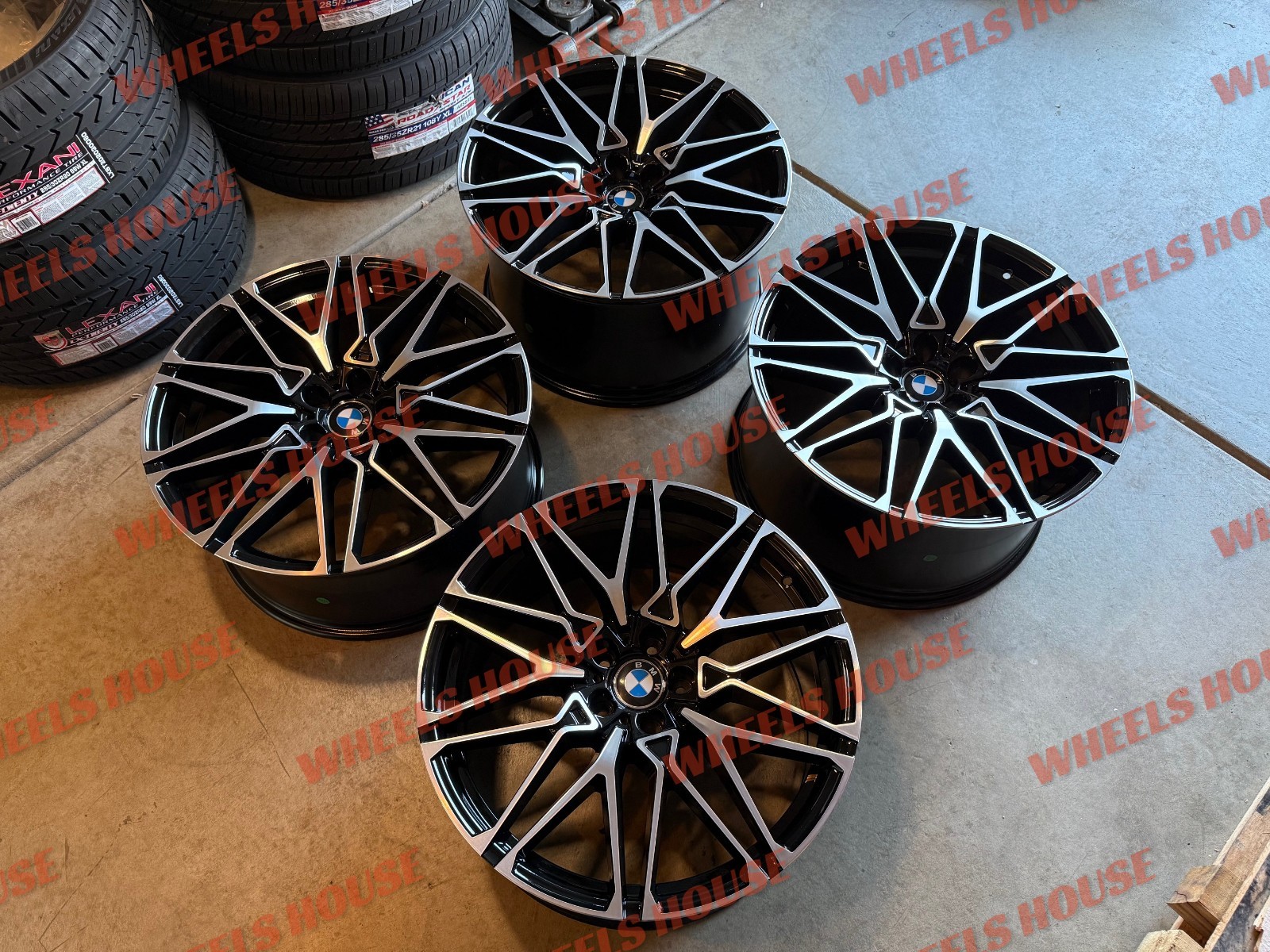 22×10 22×11 BMW X5M WHEELS BLK MACHINE RIM X6M X7 X6 X5 G06 G05 G18 F95 5×112