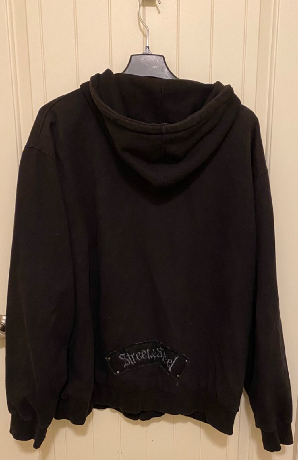 Street & Steel Biker’s Hoodie Motorcycle Zip Up Lined Jacket Sweatshirt size 5XL