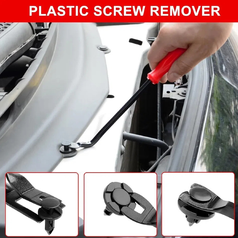 Door Trim Rivets Clips Pliers Fastener Remover Puller Pry Bar Tool Kit Trim Clip