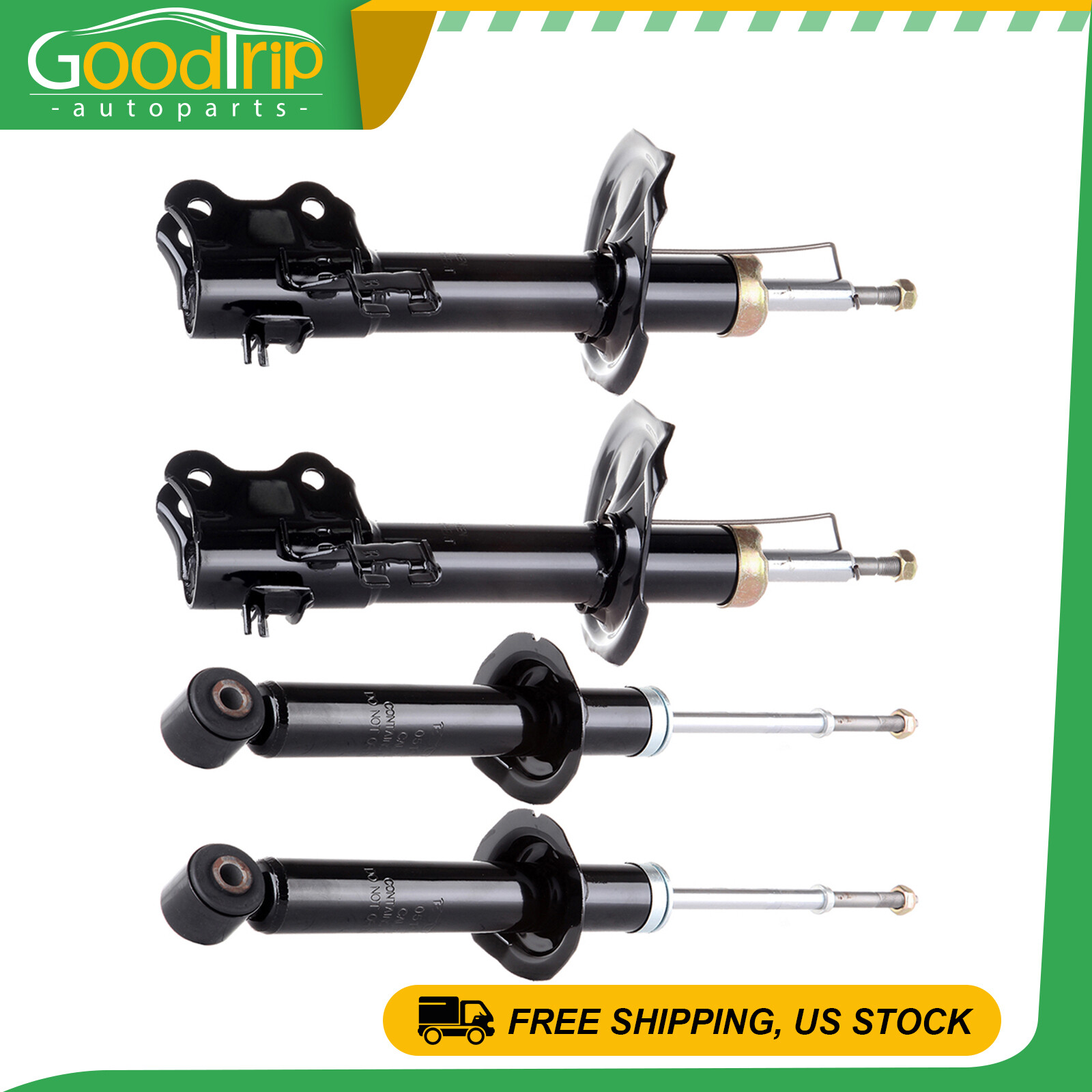 Front Rear Set of 4 Fits 2002-2006 Nissan Sentra Shocks Absorbers Struts