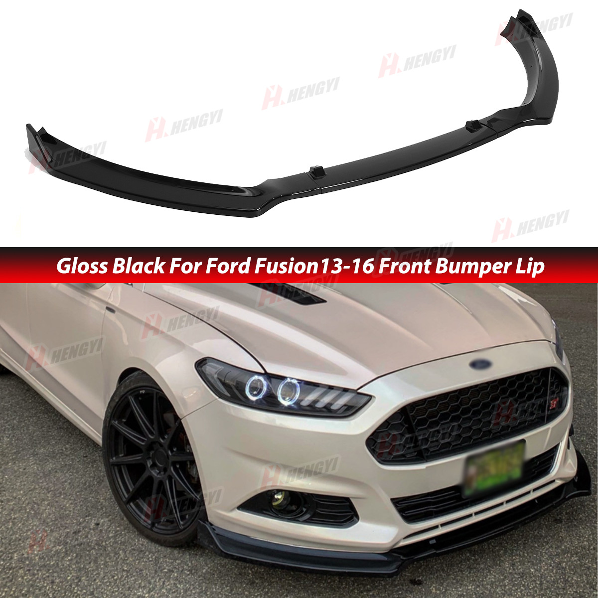 3PCS For Ford Fusion Mondeo 2013-2016 Front Bumper Lip Splitter Body Kit Spoiler