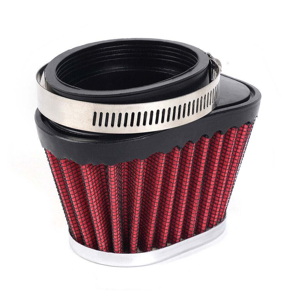 Universal Red 51mm 2inch Motorcycle Air Intake Filter Cleaner Pod Replacement