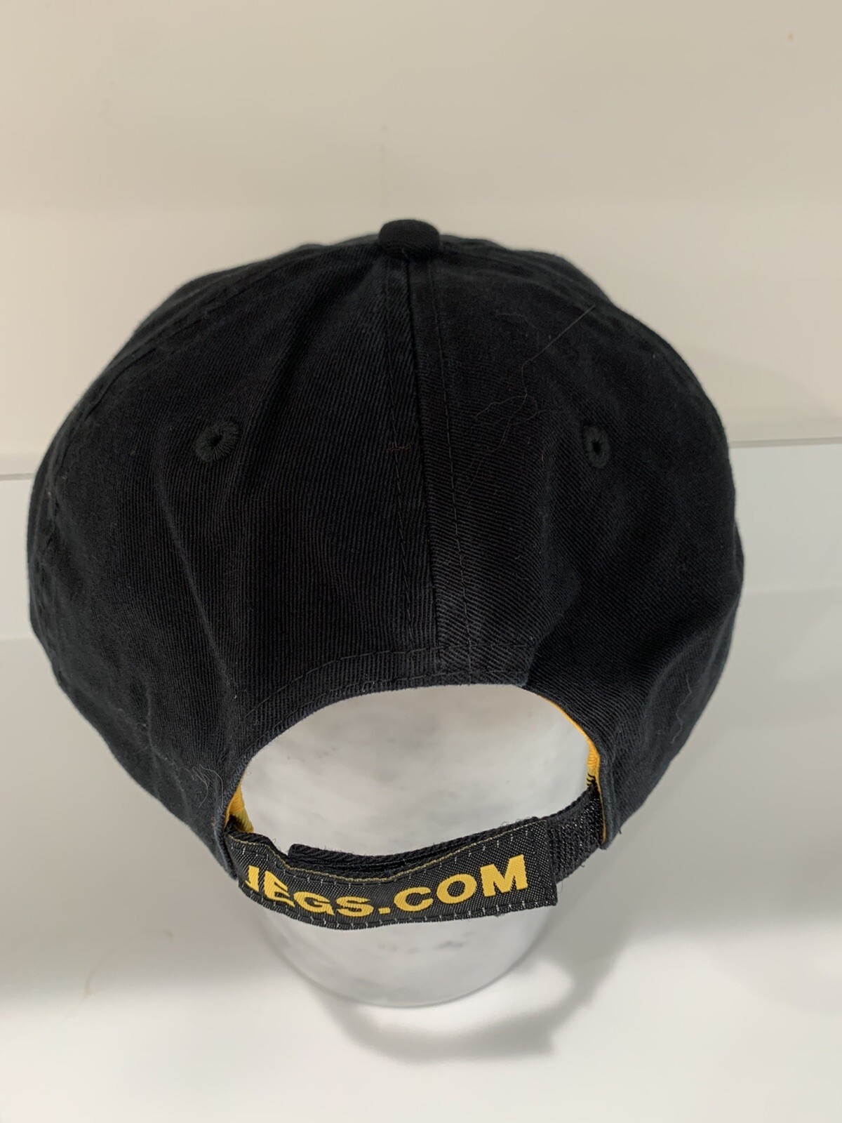JEGS Racing Hat Cap Black Adjustable Strap Embroidered Yellow Logo Collectibles