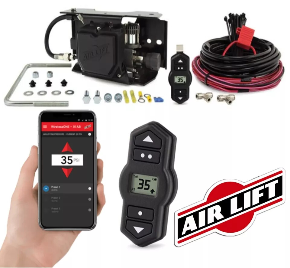 Air Lift 5000 Ultimate Bags Wireless Air Compressor EZ for Ford F250 F350 4WD