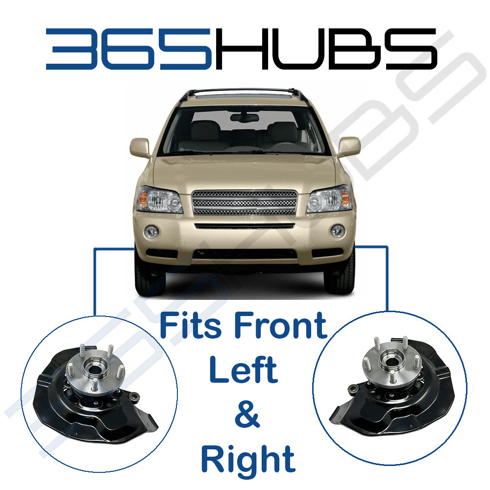 Front L + R Steering Knuckle Bearing Hub Assembly 04-07 Toyota Highlander *FWD*