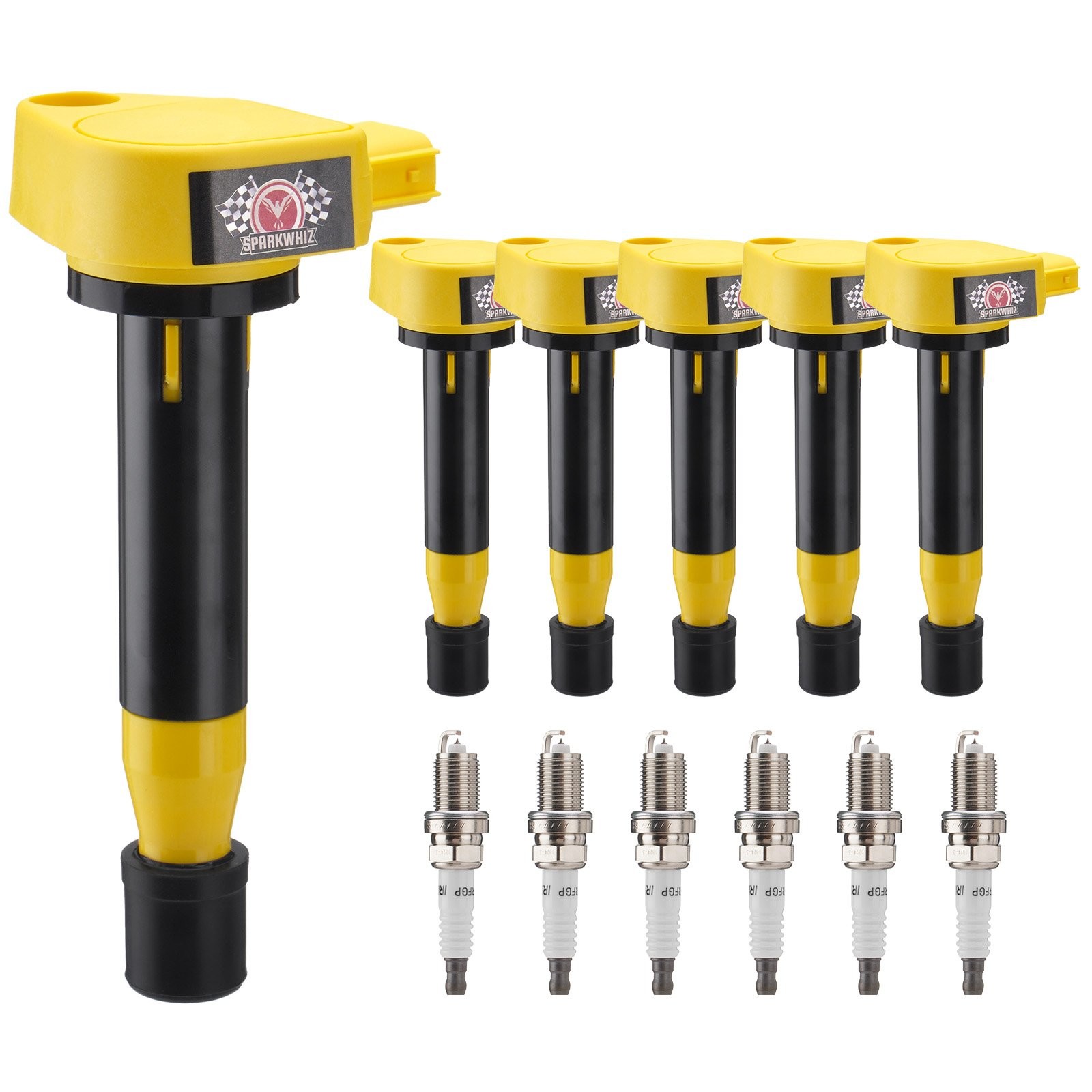 6Pack UF242 Ignition Coil and Spark Plug For Honda Accord Odyssey Acura CL TL