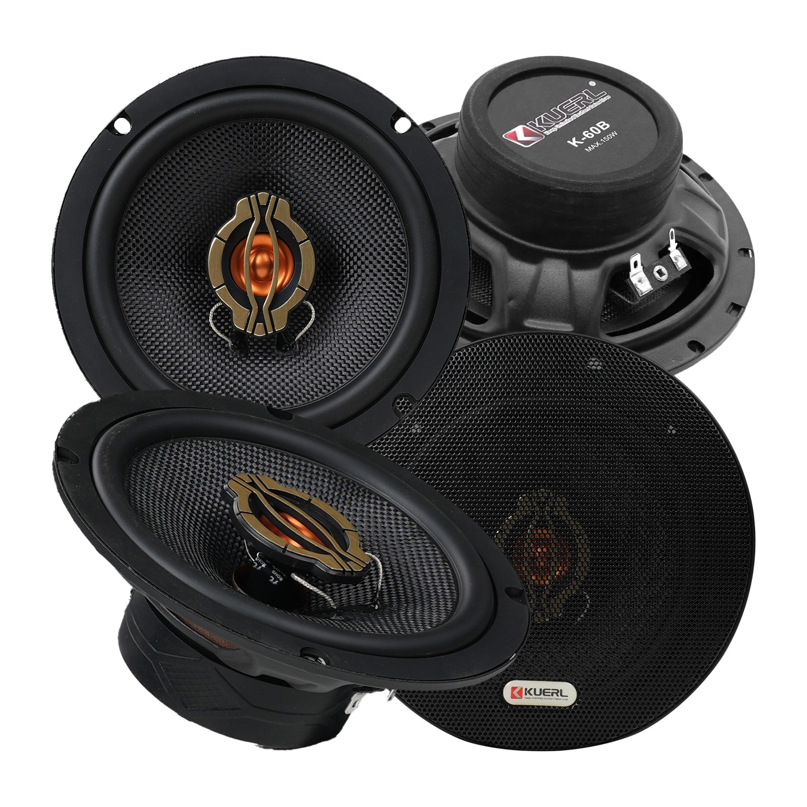 1Pair 6.5” 150W Car Audio Coaxial Speakers 2 Way HIFI Stereo Tweeter 4Ω Premium