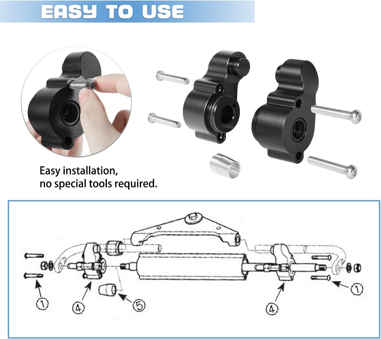 HP4600 Cylinder Gland Kit & HF4202 Bleeder Tee Kit for Baystar Hydraulic HC4645H