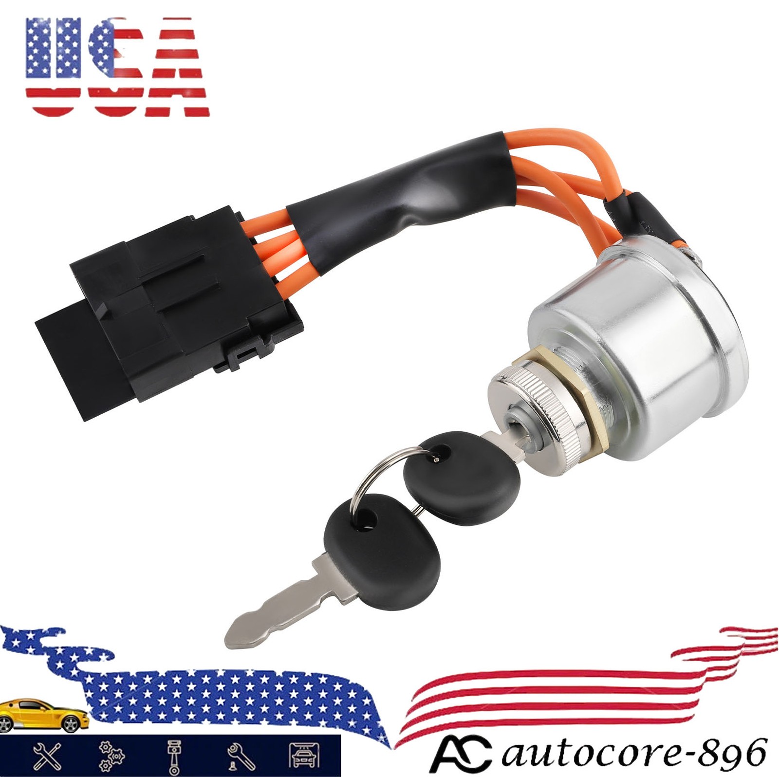 Copper plastic stainless steel Ignition Key Switch For New Holland 1630 1725