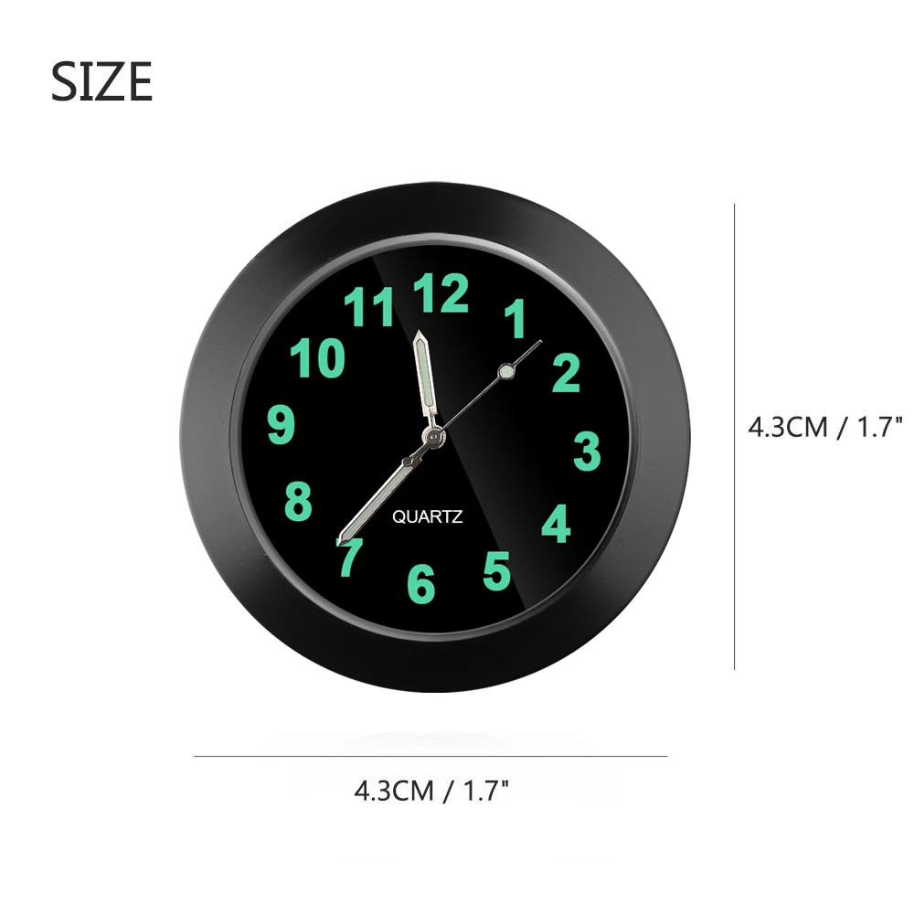 Luminous Clock Auto Car Interior Accessories Stick-On Digital Watch Quartz Clock