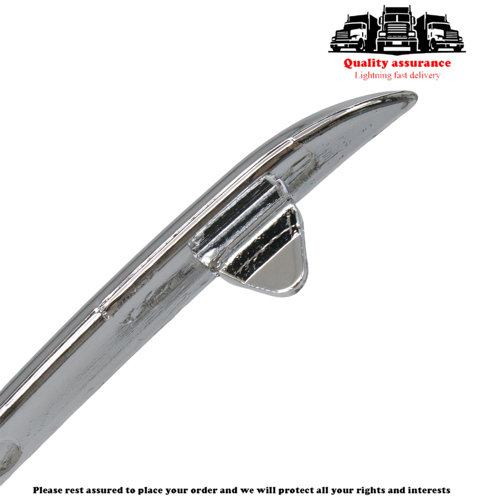 1Pair Left+Right Bumper Chrome Molding Trim For Mercedes-Benz 2010-2014 C250