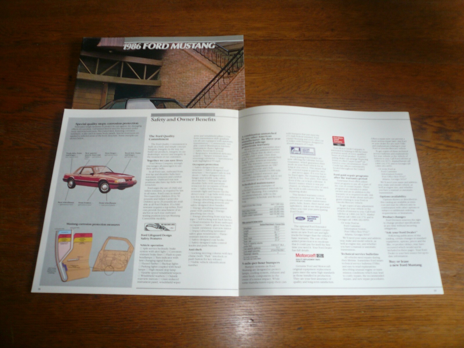 1986 and 1987 Ford Mustang Sales Brochure- Vintage- Two For One Price