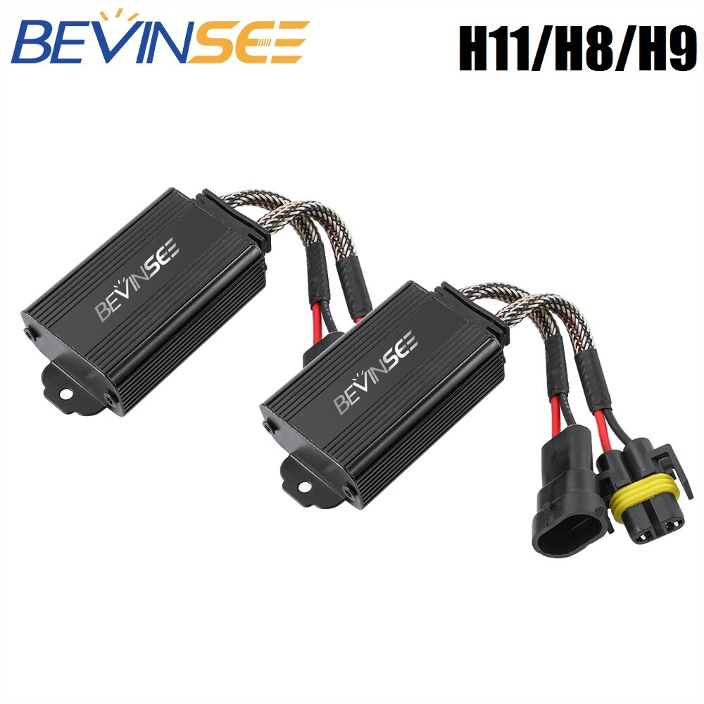 H11 LED Headlight Bulb Canbus Error Free Anti Flicker Resistor Canceller Decoder