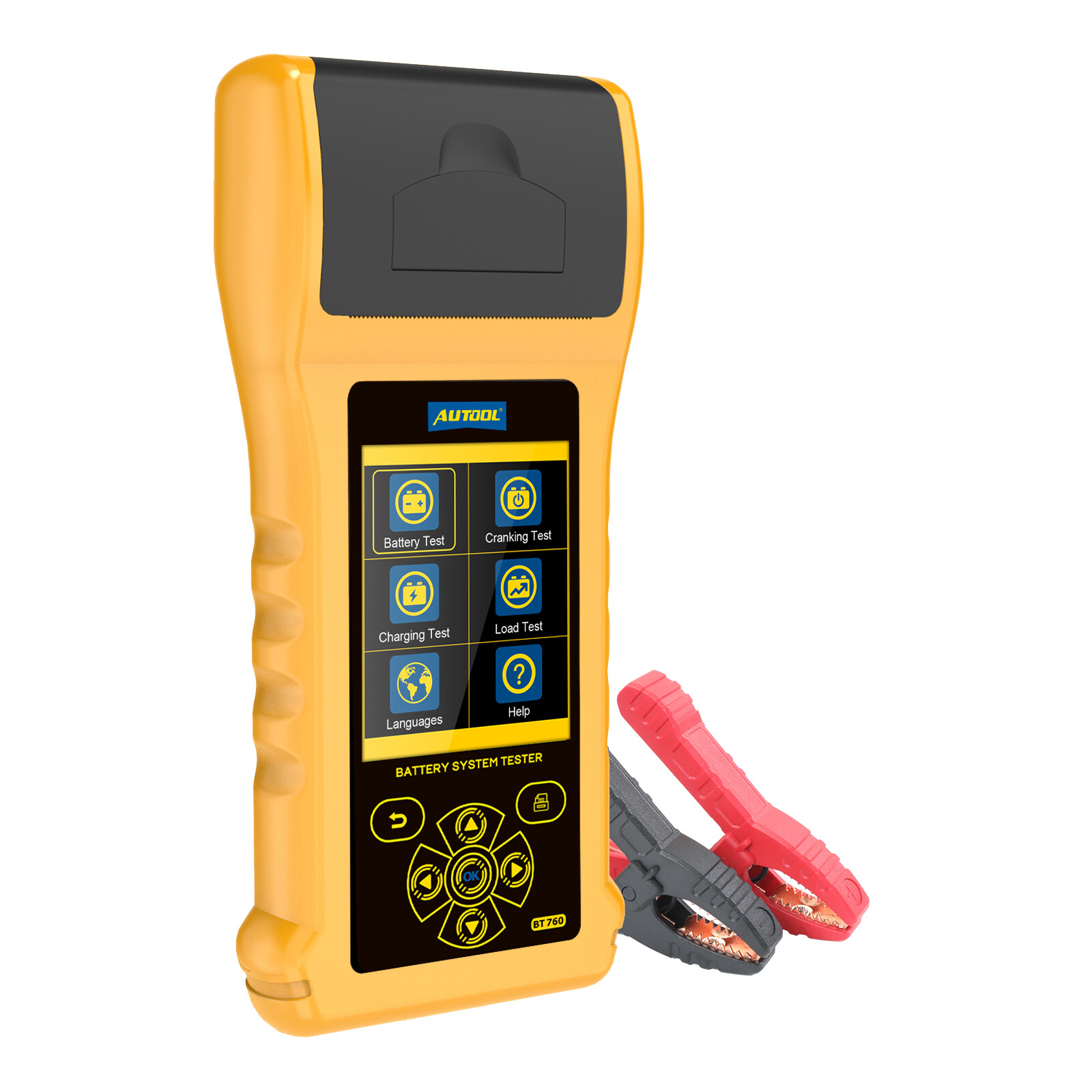 6V 12V 24V Car Battery Tester Cranking Charging Load Test Analyzer With Printer