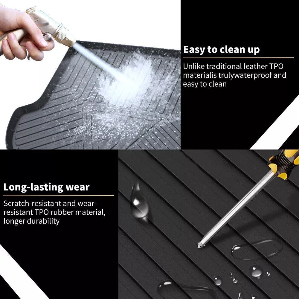 For 2021-2025 Toyota Sienna All Weather Car Trunk Liner Cargo Mat & Backrest Mat