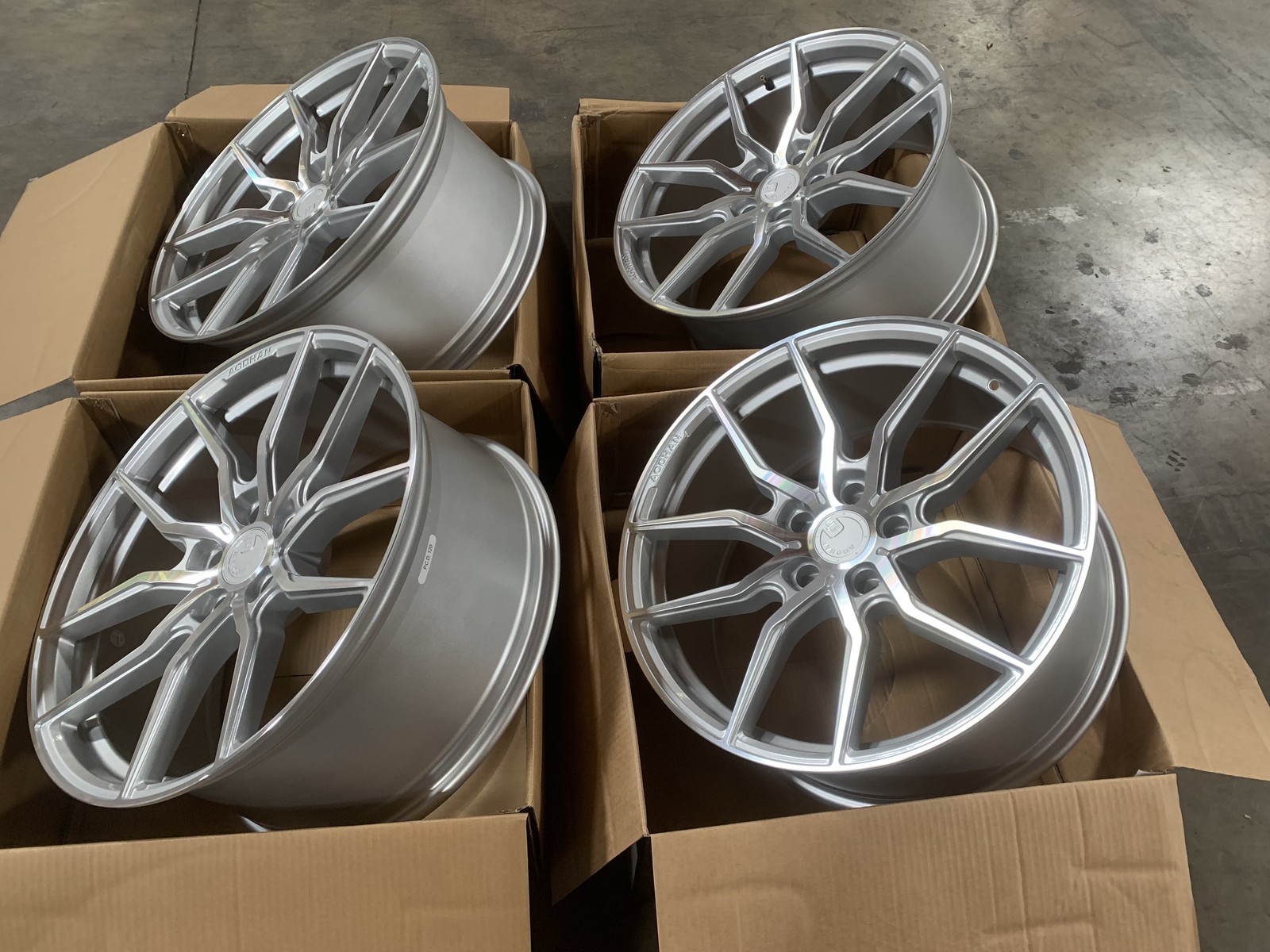 20×9 +30 | AodHan AFF1 5×120 Gloss Silver Machined Face Wheels (Used Set)