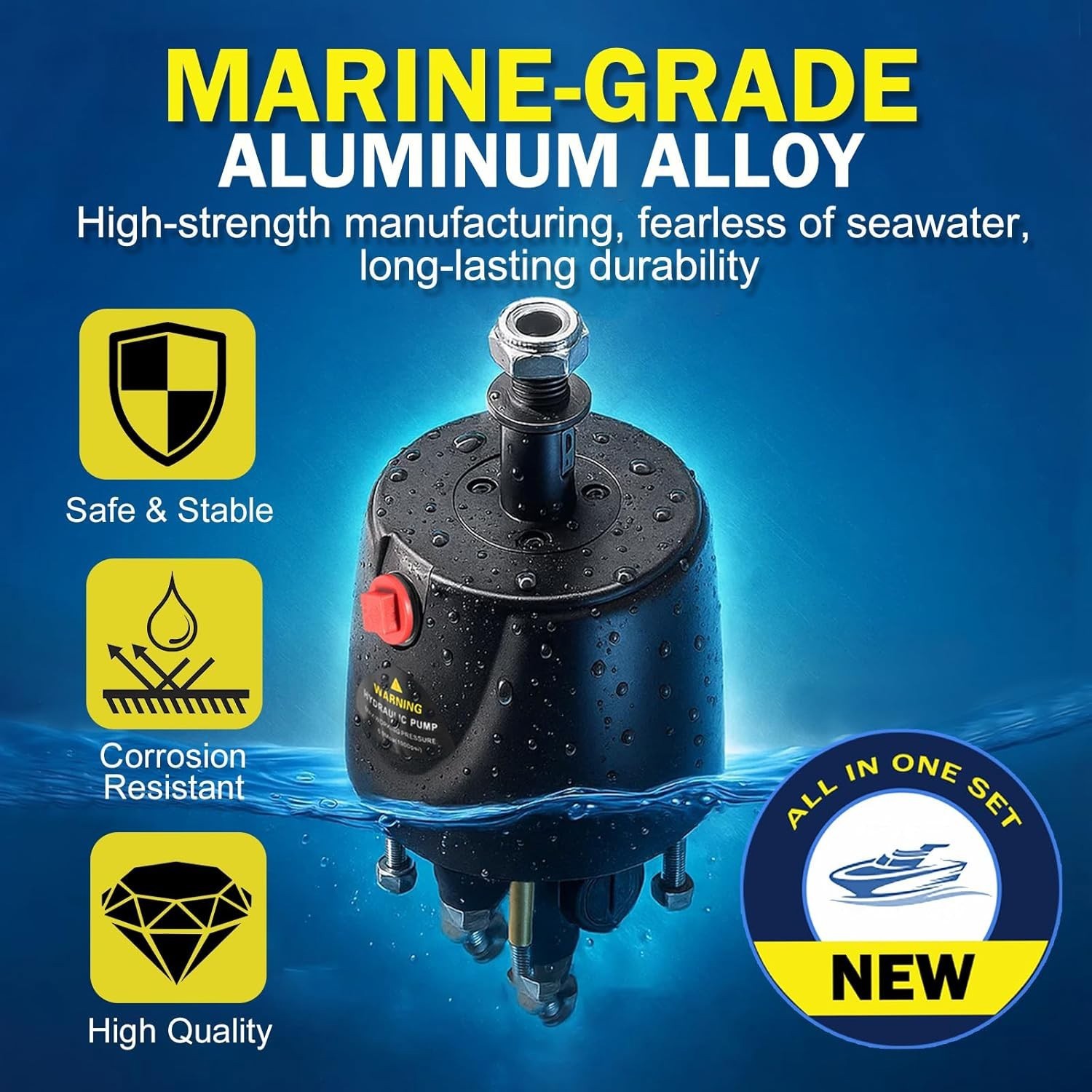 HH5271-3 Hydraulic Helm Pump 1.7 cu in Front Mount Fit Seastar Boat up to 300HP