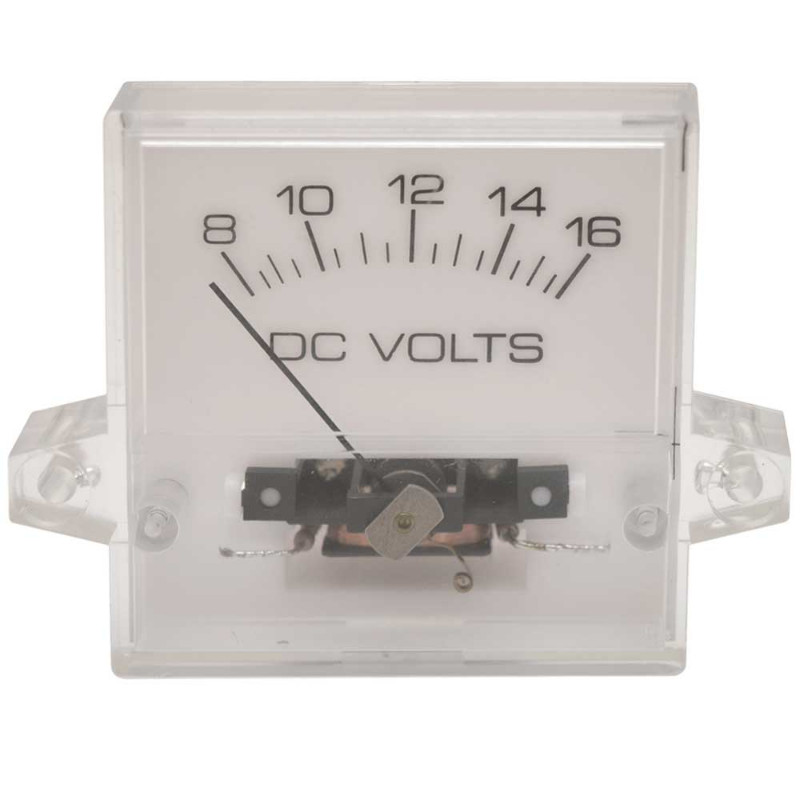 Prime Instruments Boat Voltage Meter Gauge 445-VDC-16BM | 8-16V DC