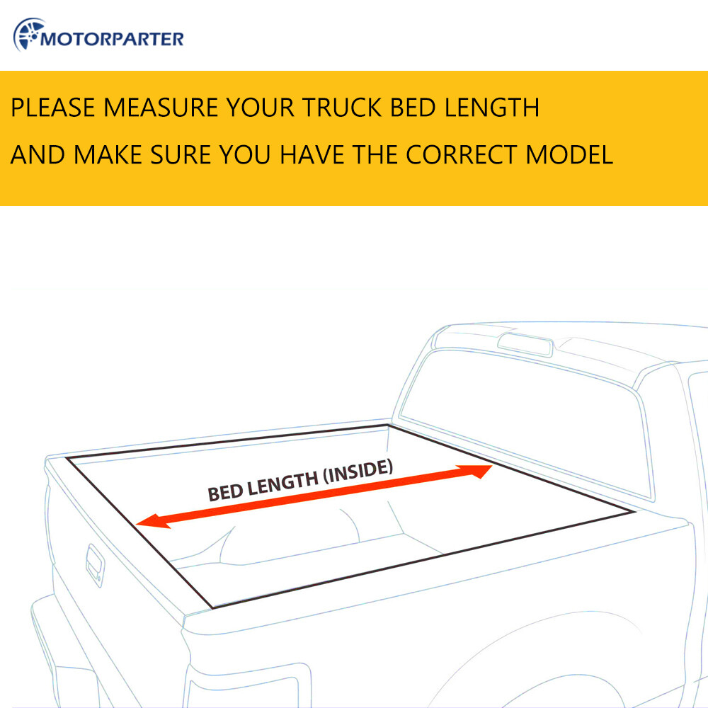 5FT Truck Bed Tonneau Cover Tri-Fold For 2005-2024 2025 Nissan Frontier W/LED