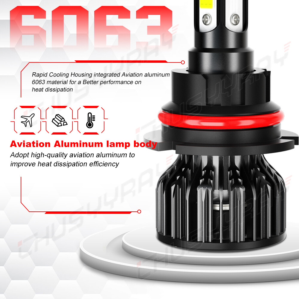 For Pontiac Pursuit 2005 2006 – 2X 9007 LED Headlight Hi/Lo Beam Bulbs