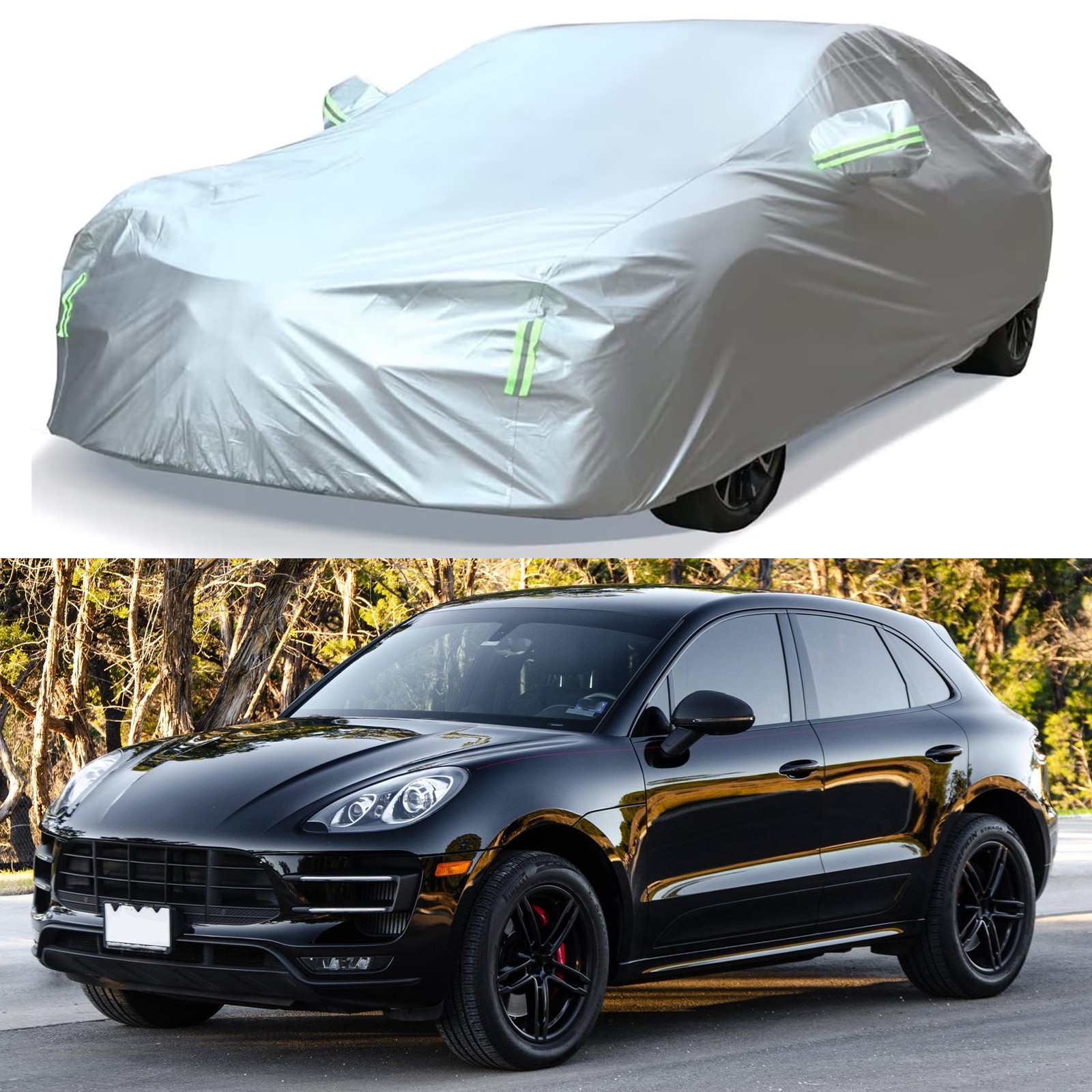 Car Cover Outdoor All Weather Sun Protection Waterproof For Porsche Macan 15-25