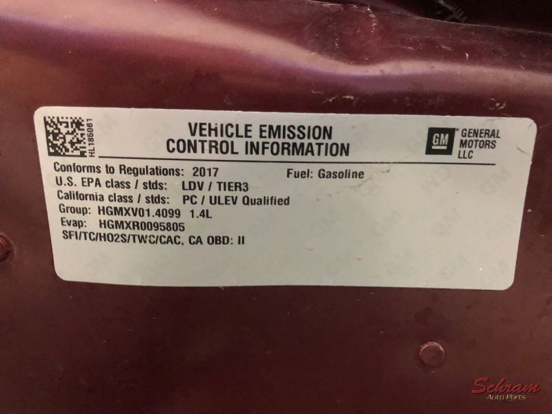 17-20 Trax, ENCORE Automatic Transmission, 1.4L MNK 3.53 FXH 24278585 1904954