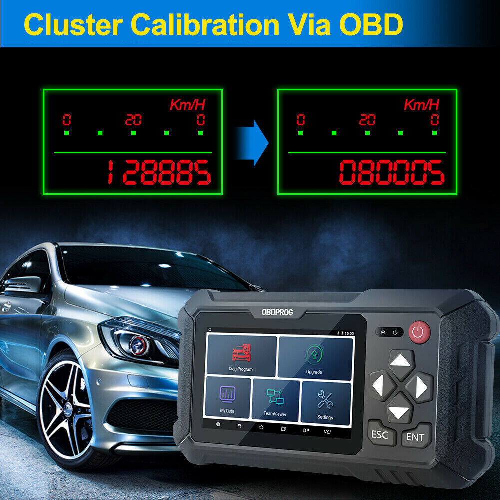 OBDPROG M500 Cluster Mileage Correction Odometer Adjust OBD2 Scanner Oil Reset