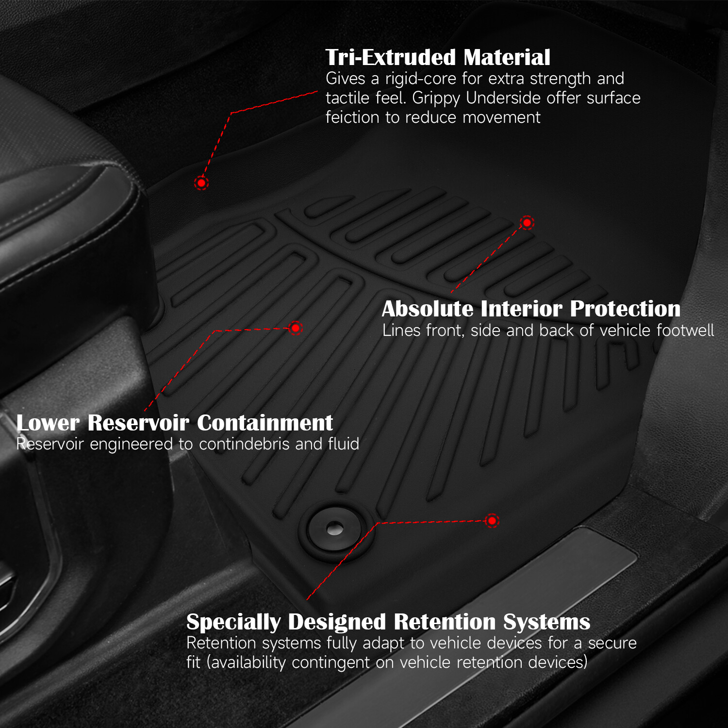 Custom Floor Mats & Cargo Liners for 2016-2021 Jeep Grand Cherokee 2022 WK Black