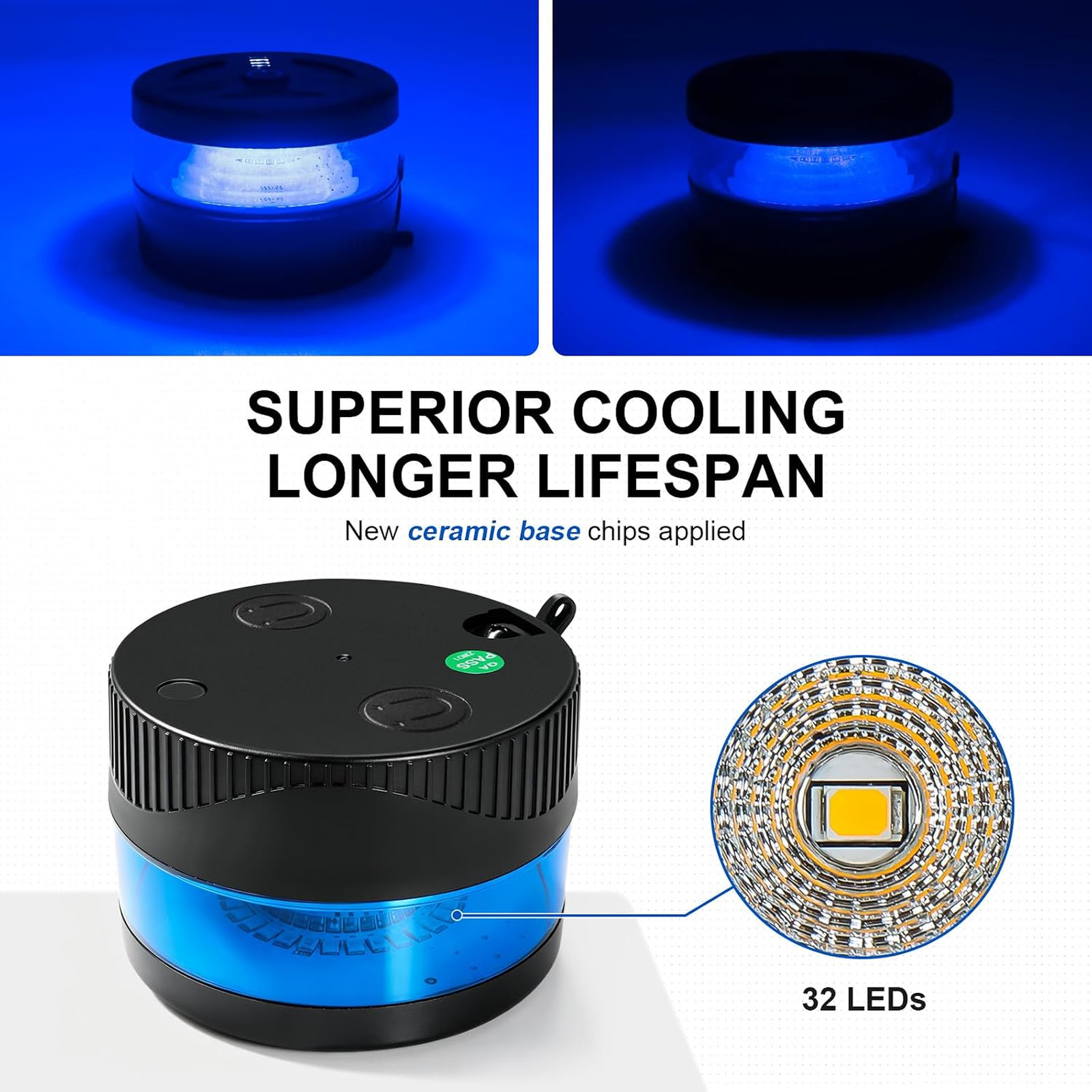 Magnetic Wireless Beacon Light USB C Rechargeable IP67 Waterproof Emergency