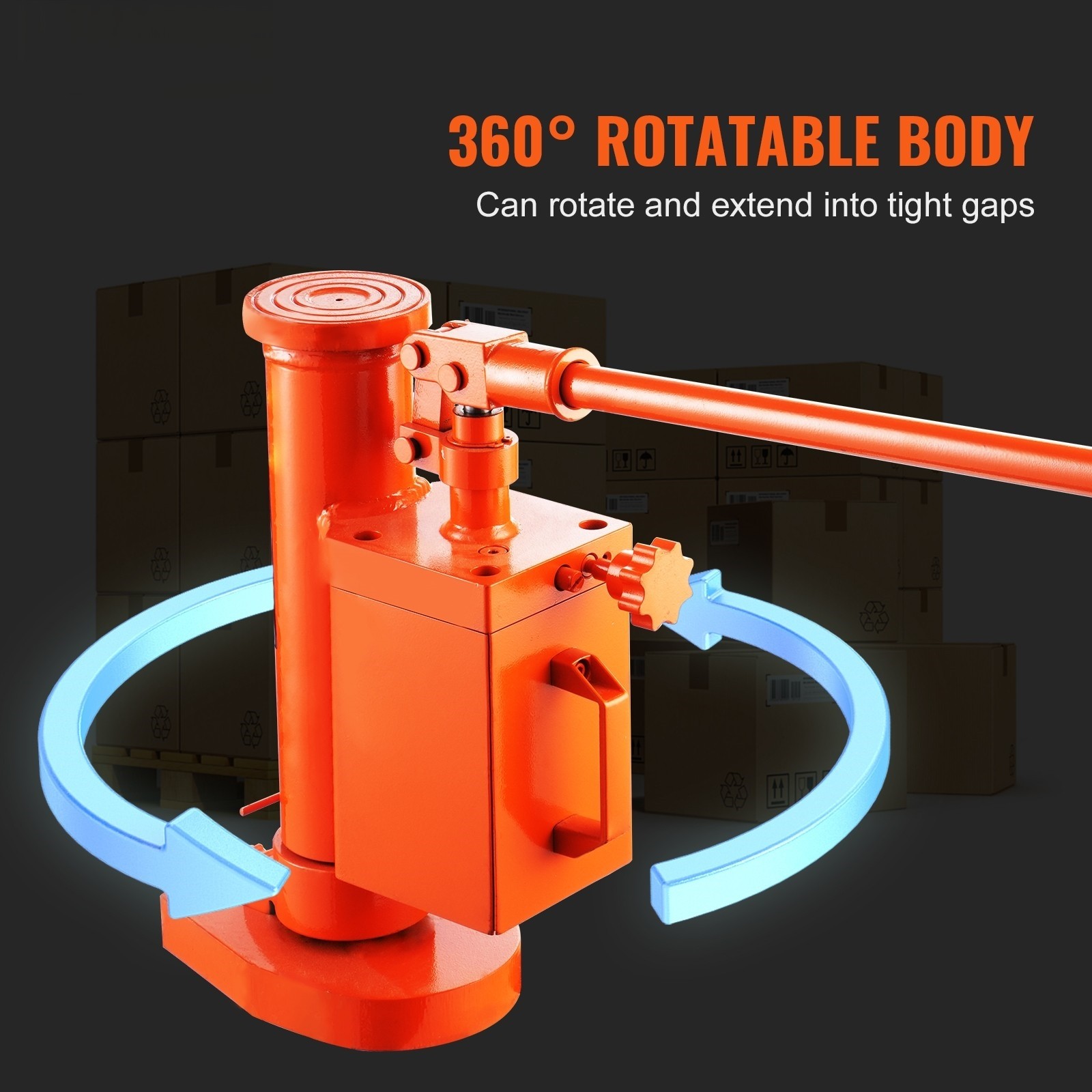 VEVOR Hydraulic Machine Toe Jack Lift 360° Rotatable 5 T Toe 10 T Top Capacity