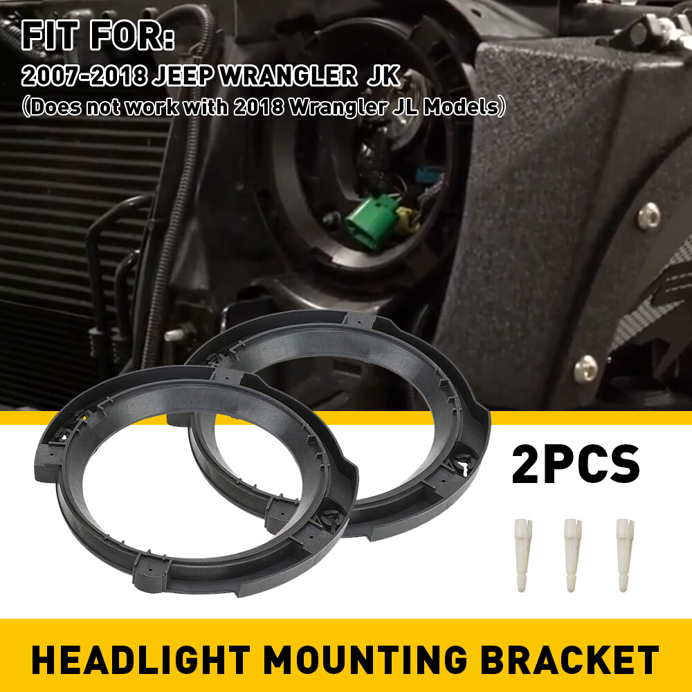 8.15″ Round Headlight Mounting Bracket for Wrangler JK JKU Headlight Bezel EAG