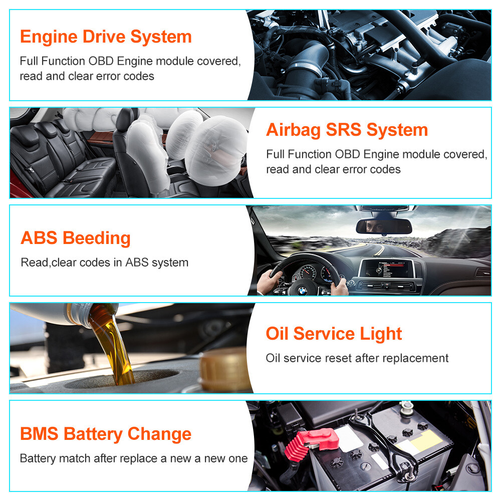 New Pro Car Bidirectional Diagnostic Tool Auto OBD2 Scanner TPMS Code Reader +