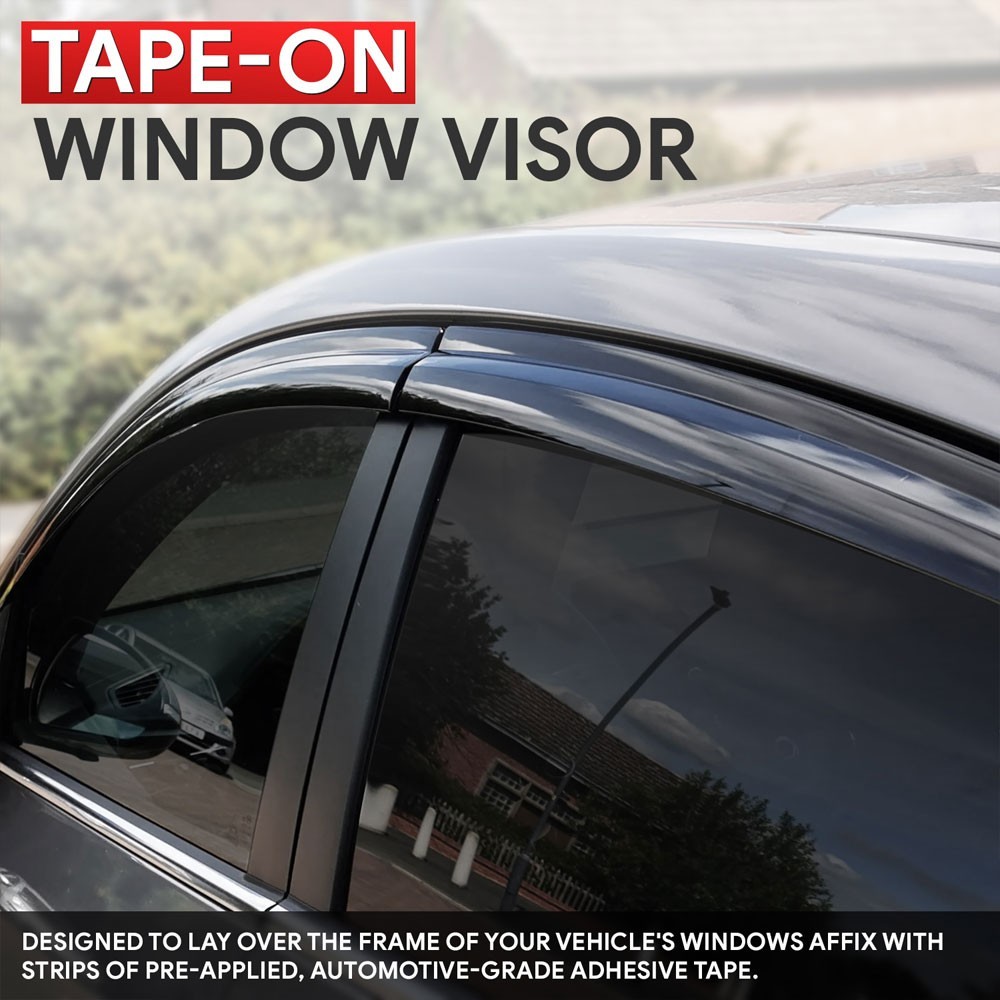 Smoke Tinted Window Wind/Rain Deflectors Visors Guard For 98-02 Accord Couple