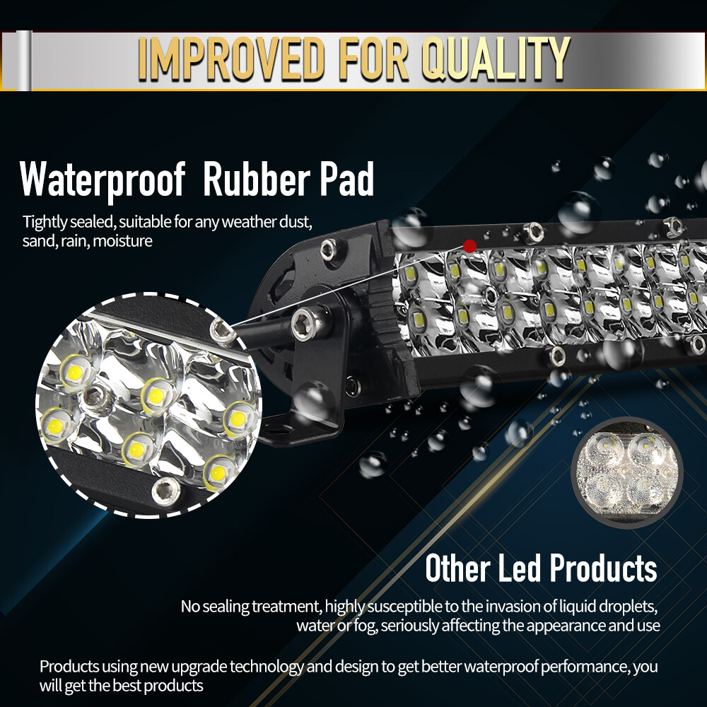 7inch 800W LED Work Light Bar Flood Spot Combo Fog Lamp Offroad Driving Truck