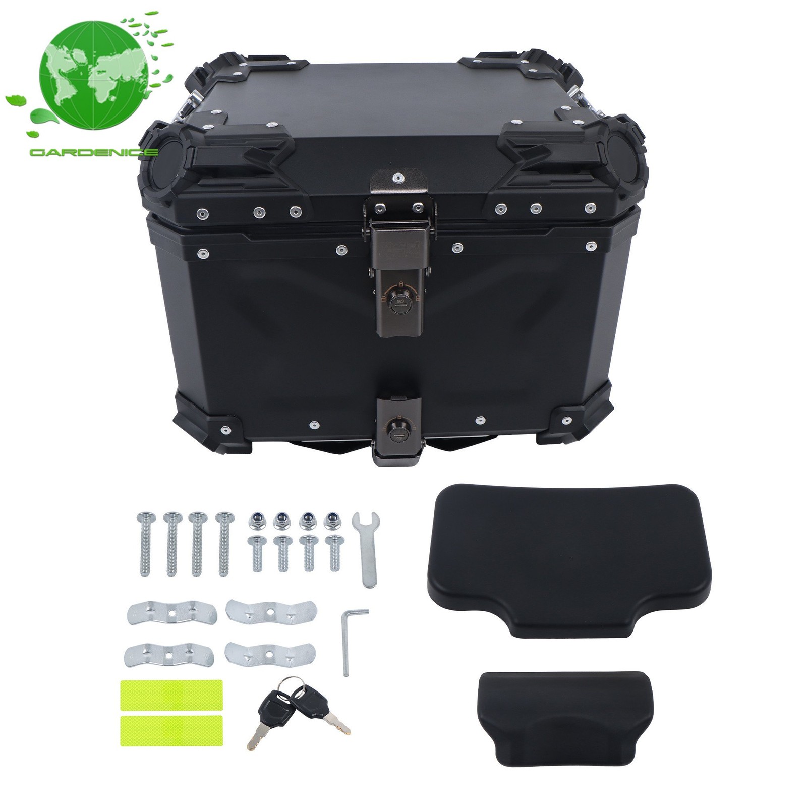 45L with Safety Lock Waterproof Trunk Luggage Storage Case Motorcycle Top Box