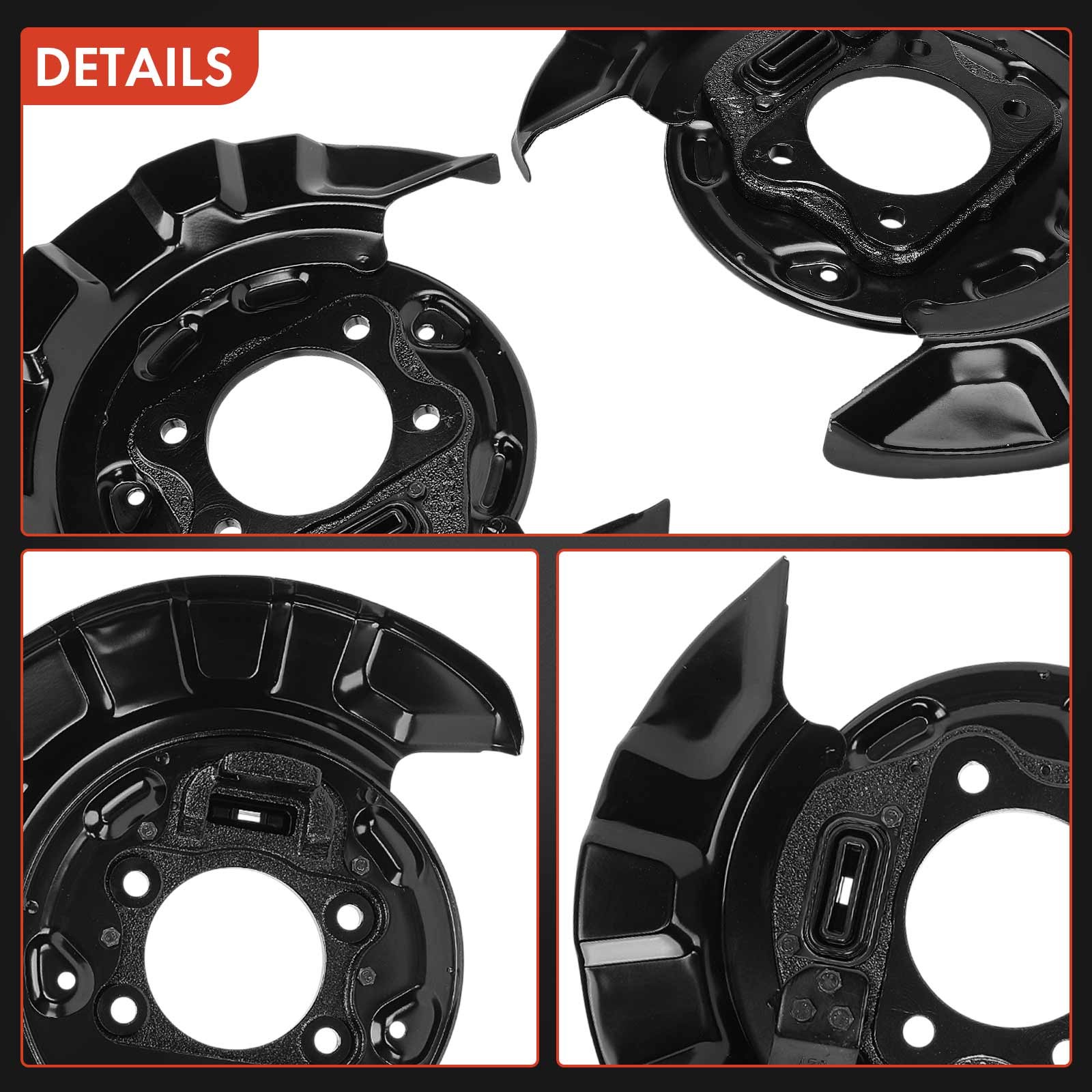 2pcs Rear Driver & Passenger Side Brake Dust Shield for Hyundai Sonata 2005-2010