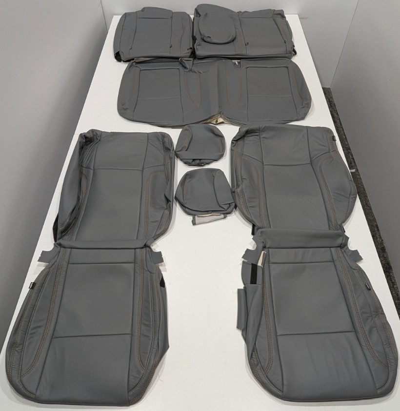 For Dodge Challenger RT GT Scat Pack 2015-2023 Gray Leather Seat Covers NT12