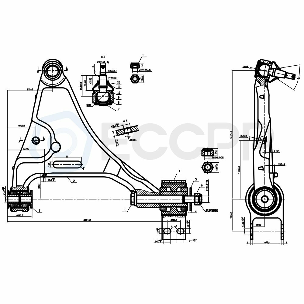 4Pc Lower Control Arms Ball Joints Sway Bars Fits 2004-11 Cadillac Buick Lucerne